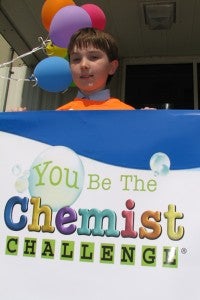 Tracy Agnew/Suffolk News-Herald Chemistry whiz: Elephant’s Fork Elementary School student Noah Hill was the top Suffolk finisher in a state-level chemistry competition at BASF on Wilroy Road Saturday.