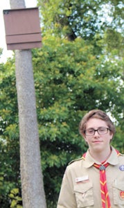 River Fiedler earned his Eagle Scout badge by building bat boxes and installing them at Sleepy Hole Park. His idea was to cut down on mosquitoes, which are a favorite food of bats.