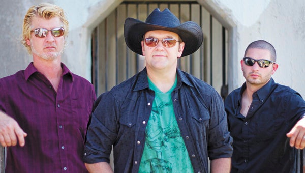 The members of Stephen D. — from left, Den Bledsoe, Stephen Duff and Daniel Bledsoe — will hold several local performances this month leading up to the release of their first album, “Entwangled,” on June 4. Duff lives in Suffolk.