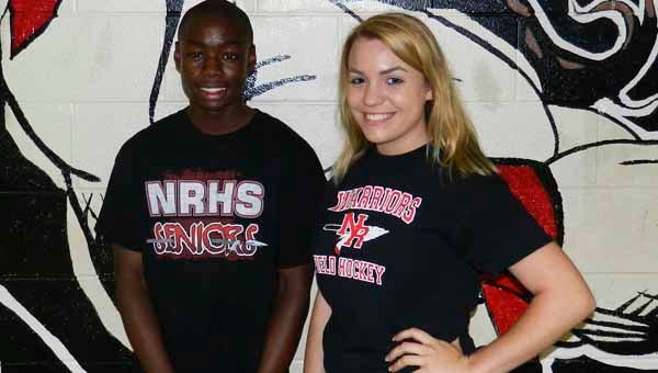 Nansemond River High School seniors Nathaniel Chandler and Shelbi Holloman closed their athletic careers by receiving the Warrior Award, which recognizes their excellence in more than one sport at Nansemond River.