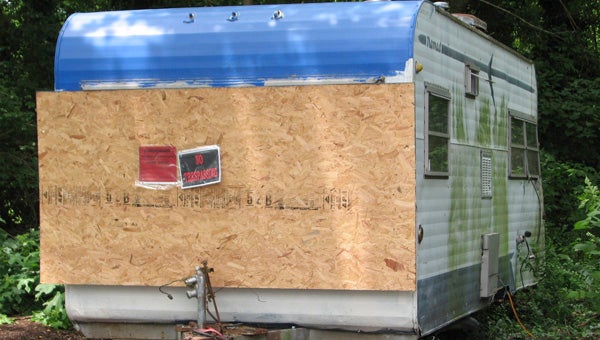 Two children were taken from this camper Tuesday, June 18, before it was boarded up and condemned by the city.