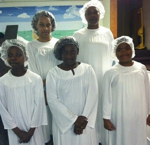 Six current and former participants in King’s Kids of America were recently baptized. Among them were: front row, from left, Dorian Powell, Peyton Ashburn and Corey Winborne; and back row, from left, Tiffany Holley and Devitta Brown.