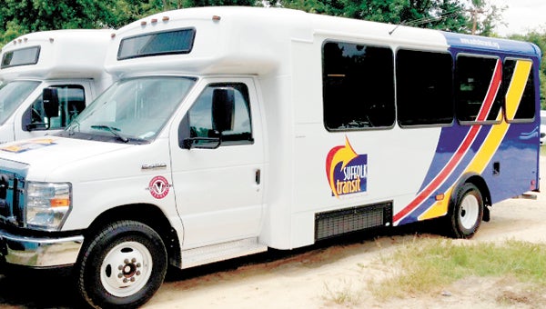 Four new buses with new logos will hit the road next month for Suffolk’s public transit system. They were purchased with city money and a state grant.