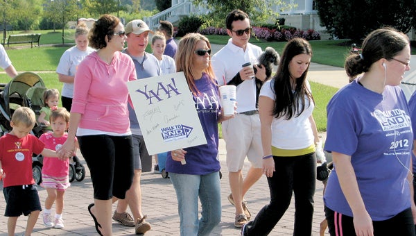 Walkers set off on the course at the 2012 Western Tidewater Walk to End Alzheimer’s at Constant’s Wharf. This year’s event is coming up this weekend and will also feature a promise garden ceremony and raffle ticket sales.