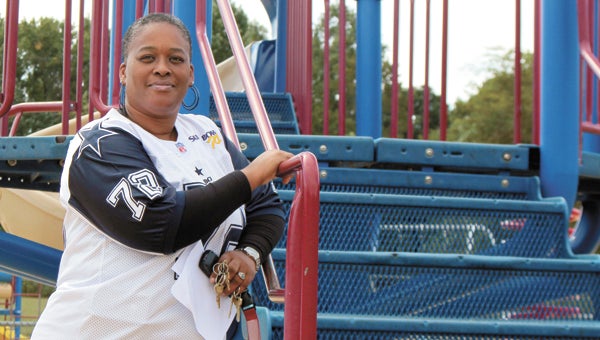 Denise Singleton, a guidance counselor at Booker T. Washington Elementary, is encouraging parents to enter a contest that would win the school a new playground. Other parents can also do the same for their school.