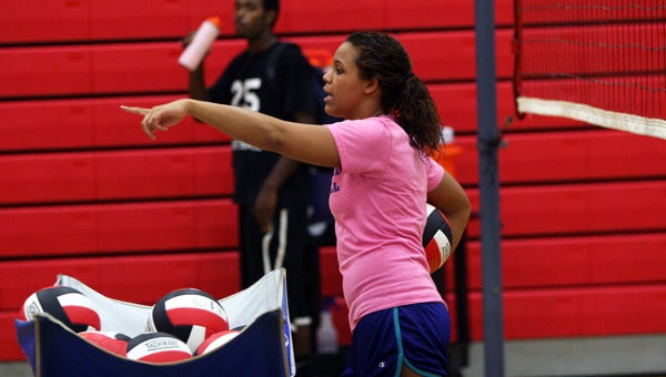Nansemond River High School girls' volleyball head coach Nicole Johnson has not been on the job long, but her impact has already been felt on the team. The Lady Warriors are currently 3-1 overall and 1-0 in the conference. (Titus Mohler / Suffolk News-Herald)