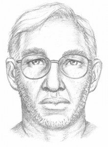 Suspect with glasses