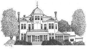 The Willis Home. Drawing by Edward L. King.