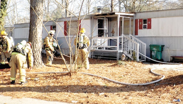 A faulty electric heater sparked this fire in a mobile home in the 3800 block of Pughsville Road on Sunday afternoon. The call came in at 3:39 p.m. Two adults were displaced and are being assisted by the American Red Cross, but there were no injuries.