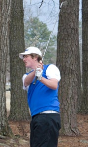 Junior Keith Cooper averages 36 to 39 strokes in a nine-hole round.