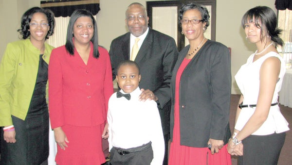 Guests at the Sickle Cell Association Banquet on Saturday included, from left, Tiffany Whitfield, Venise Hyman, Eric Hyman, Nathan Smith, Vivian Whitfield and Abreika Boone.