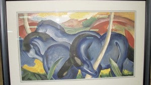 If by the original artist, and not just a copy of a larger painting by Franz Marc, this artwork owned by Ron and Faye Sobel could be worth millions of dollars.