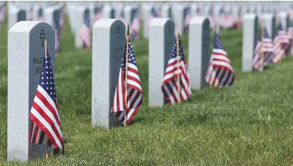 Flags were placed in front of every headstone at the Albert G. Horton Jr. Memorial Veterans Cemetery in commemoration of Memorial Day.