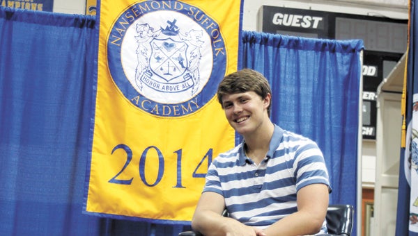 John Hogan, Nansemond-Suffolk Academy’s 2014 valedictorian, reflects on his academic achievements and the road ahead, which he hopes will lead to the forefront of technology.