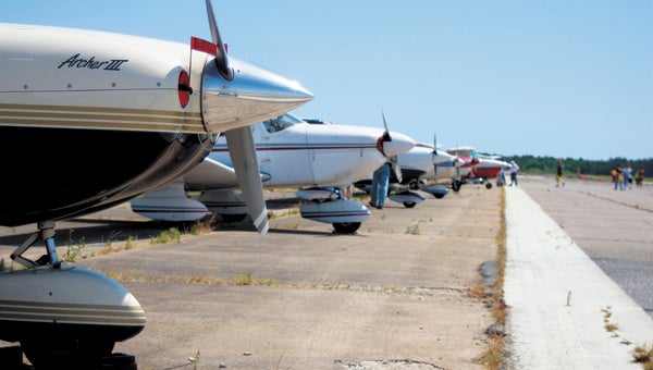 Scores of planes lined up at Suffolk Executive Airport on Saturday for the Virginia Regional Festival of Flight.