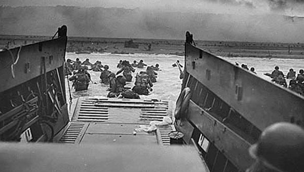 Troops land on the beaches of Normandy on June 6, 1944. (U.S. Army File Photo)