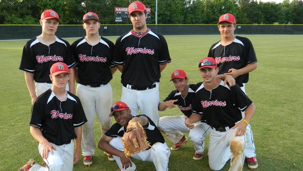 Nansemond River High School's baseball team had eight players make the first team. They included, front row, from left: Mike Parmentier, Kieton Rivers and Trevor Riggs; back row, from left: Chase Williams, Robert Fitzwater, Matt Holt, Shane McCaw and Jarrid Johnson.