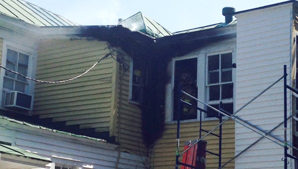 A fire at this South Broad Street home on Wednesday afternoon was started by a cable installer, the city says.
