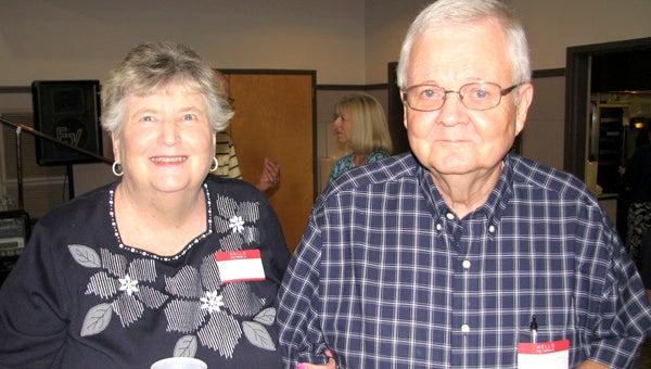 New Meals on Wheels Bonnie and Jim McCrary arrive at Thursday's volunteer appreciation dinner at Bethlehem Christian Church.