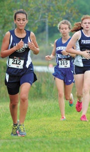 Lakeland High School senior Juli Durand competes in a cross country meet in September. She again leads the Lady Cavaliers this year and looks to return to states. (Melissa Glover photo)