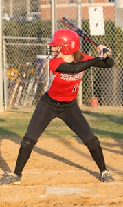Nansemond River High School freshman Ashlyn Rogers contributed a hit and a run scored to the Lady Warriors' big fifth inning against Alleghany High School on Saturday in Lynchburg. NR (7-1) went 1-1 over Spring Break.