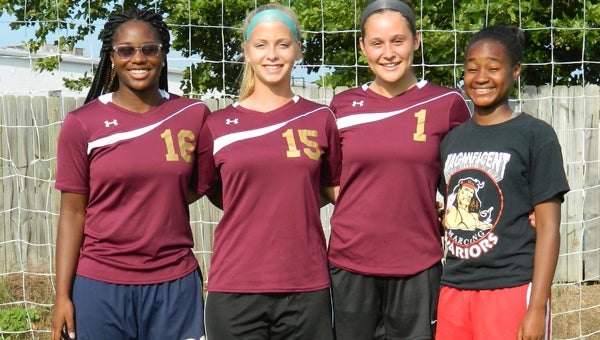 King's Fork High School girls' soccer stars Cydney Nichols, Logan Montel, Skylar Wall and Nansemond River High School star Kamarie Jewette made the all-state second team. They are the first girls' soccer players in their schools' histories to receive state recognition.