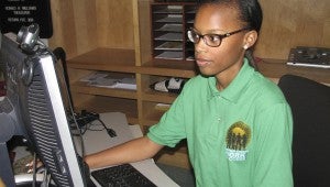 Alexis Hill works at the East Suffolk Recreation Center as part of the Summer Work Success Program.