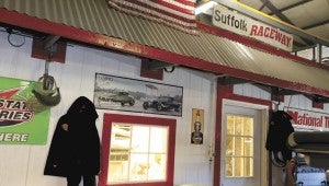 Much of the décor in the East Side Rides main garage recalls the history of the Suffolk Raceway.