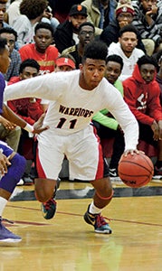 Nansemond River High School guard Josh Covington, shined on the hardwood during his senior season, receiving an all-conference first team honor for the second year in a row. (Melissa Glover photo)
