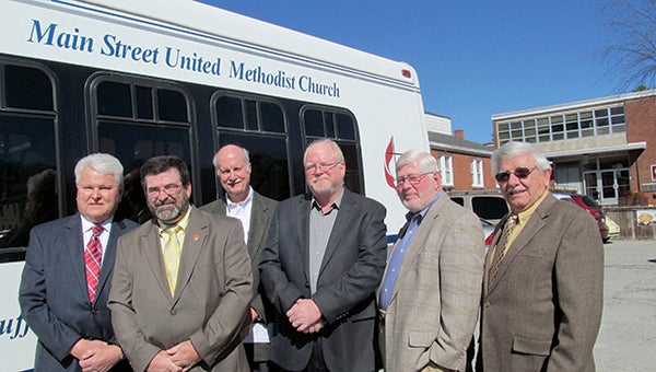 Several men from Main Street United Methodist Church supported the CAPS Night Stay program this winter. Pictured from left are Dillard Horton, Robbie Stevens, Gregg Crow, Greg Brown, Jim Decker and Jack Holland. Several other drivers from the church are not pictured: Ralph Branchaud, Mark Popik, Phil McPhail, Bill Powell, Roy Brinkley, Beverly Cox, Will Crow, Billy Hill, Ney Austin, Troy Barnes and Bill Duggan.