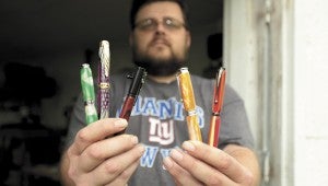 Ed DePietro’s pens come in all shapes, sizes, weights and colors. He’s created thousands of them since he took up the hobby and markets them mostly on Facebook, where you can find him at Ed’s Handcrafted Pens.