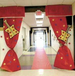  Third-grade teachers at Pioneer Elementary School made ‘rockstar’ decorations to encourage students during the SOL tests.