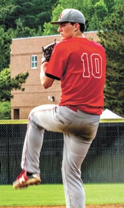 PenSouth Player of the Year Michael Blanchard gets ready to pitch against Hickory High School on Tuesday, helping the Nansemond River Warriors win 5-3.