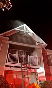 Two families were displaced after an apartment fire Friday evening.